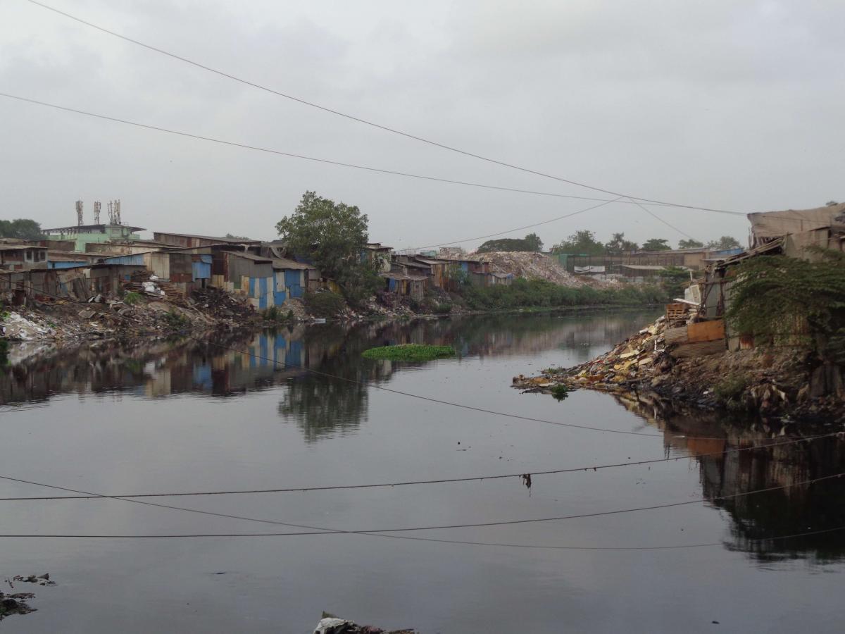 The river is dangerously close to Kolivery village, Kalina, Santacruz