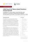 India Forum for Nature-based Solutions:  Annual Summit