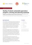 Madhya Pradesh sustainable agriculture  program: Learning and planning workshop