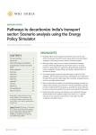 Pathways to decarbonize India’s transport sector: Scenario analysis using the Energy Policy Simulator