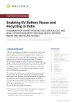 Enabling EV Battery Reuse and Recycling in India