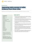 Improving metro access in India: Evidence from three cities