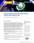 A Summary of Expert Perspectives on Safety Readiness of Electric Vehicle Batteries in India