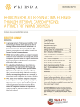REDUCING RISK, ADDRESSING CLIMATE CHANGE THROUGH INTERNAL CARBON PRICING: A PRIMER FOR INDIAN BUSINESS