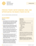 PARCHED POWER: WATER DEMANDS, RISKS, AND OPPORTUNITIES FOR INDIA’S POWER SECTOR