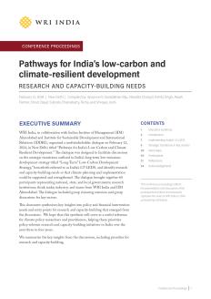 Pathways for India's low-carbon development