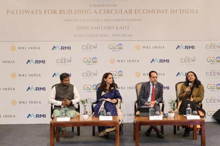 A panel of experts speak at the circular economy panel
