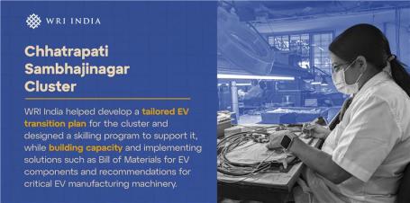 Woman works in an EV manufacturing MSME in Maharashtra