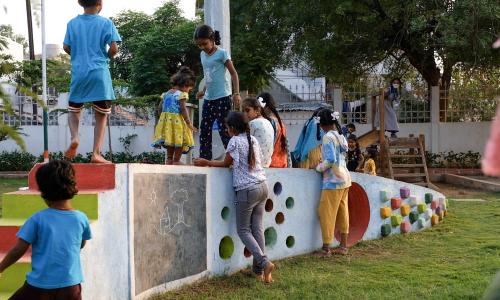 Kids Playing in a Park