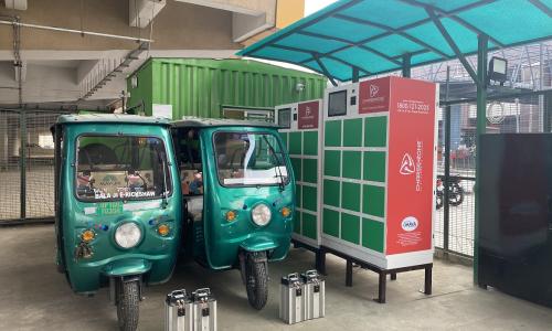 When it comes to charging infrastructure, physical space in urban localities is a constant barrier making it vital that we make clever choices. Photo by Charge Zone, Gujarat.