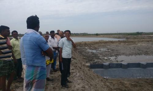 Construction of weir and water bed in Cuddalore, Tamil Nadu