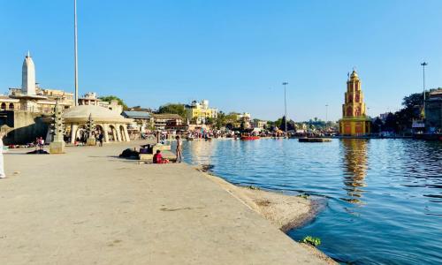 Godavari river in Nashik city is prone to urban flooding and water stagnation due to its urban landscape. Photo by Ved Apte/WRI India.