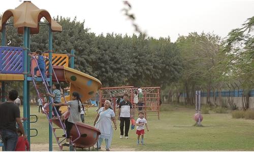 A community park in Delhi, India